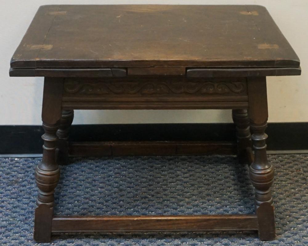 JACOBEAN STYLE STAINED OAK TABLE,