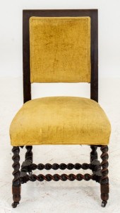 JACOBEAN STYLE UPHOLSTERED CHA
