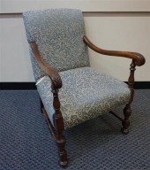 JACOBEAN STYLE WALNUT UPHOLSTE