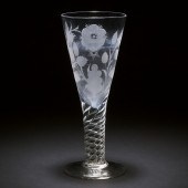 'Jacobite' Engraved Glass Larg
