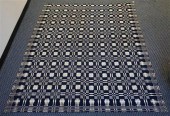 JACQUARD BLUE AND WHITE WOVEN