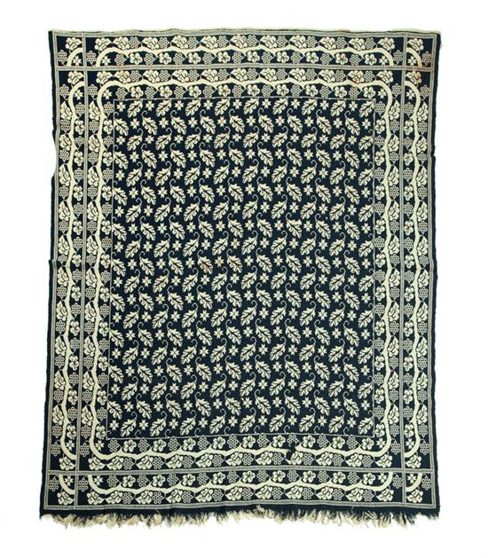 JACQUARD COVERLET.  American 