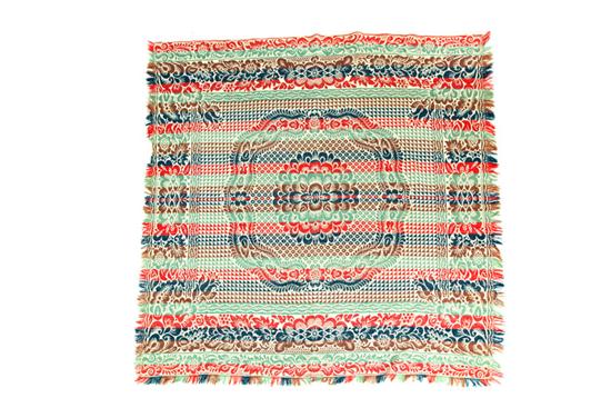 JACQUARD COVERLET.  American  mid