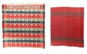 JACQUARD COVERLET AND BLANKET.