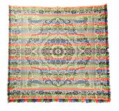 JACQUARD COVERLET.  Attributed