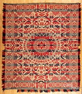 JACQUARD COVERLET, CA. 1840Jac