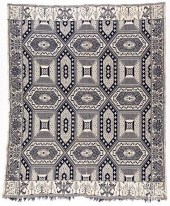 JACQUARD COVERLET, DATED 1850D
