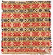 JACQUARD COVERLET, DATED 1861H