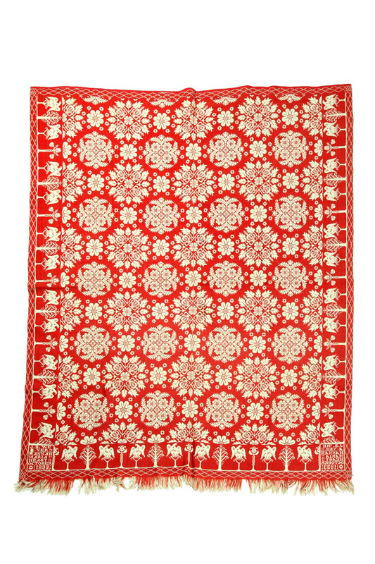 JACQUARD COVERLET.  Franklin