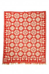 JACQUARD COVERLET.  Franklin T