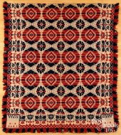 JACQUARD COVERLET, INSCRIBED C