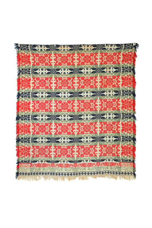 JACQUARD COVERLET.  Michael Eichman