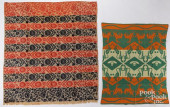 JACQUARD COVERLET, MID 19TH C.