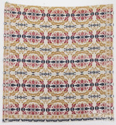 JACQUARD COVERLET, MID 19TH C.