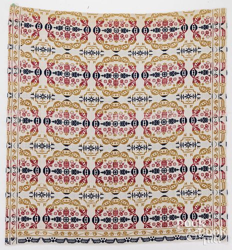 JACQUARD COVERLET, MID 19TH