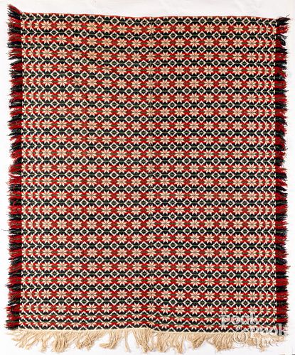 JACQUARD COVERLET, MID 19TH