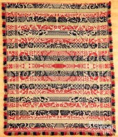 JACQUARD COVERLET, MID 19TH C.