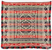 JACQUARD COVERLET, MID 19TH C.