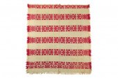 JACQUARD COVERLET.  Unsigned