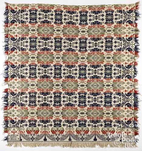JACQUARD COVERLETJacquard coverlet,