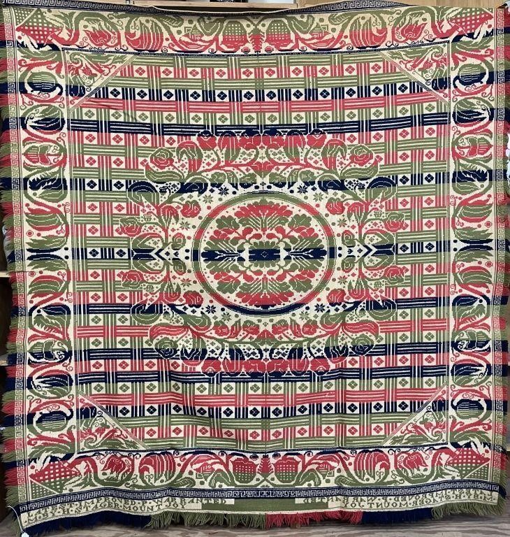 JACQUARD WOVEN COVERLET BY H.