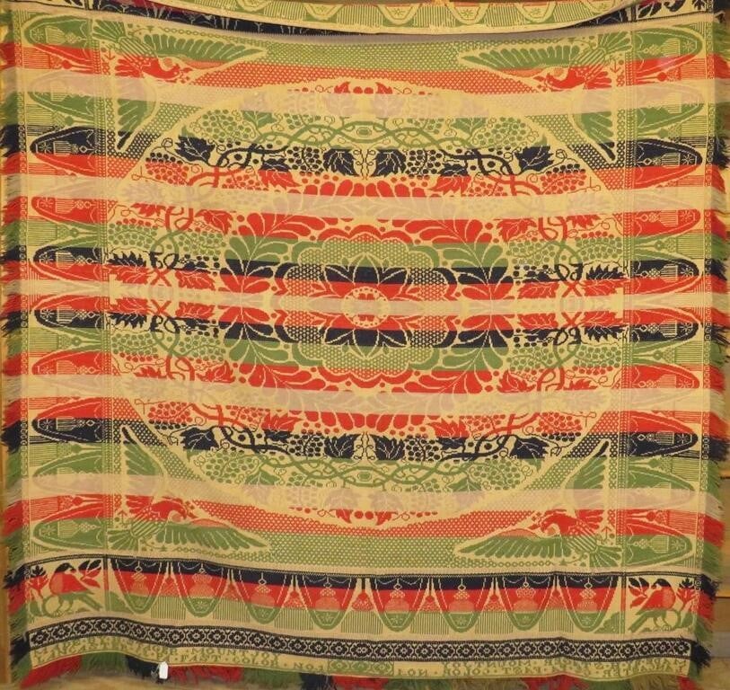 JACQUARD WOVEN COVERLET BY H.