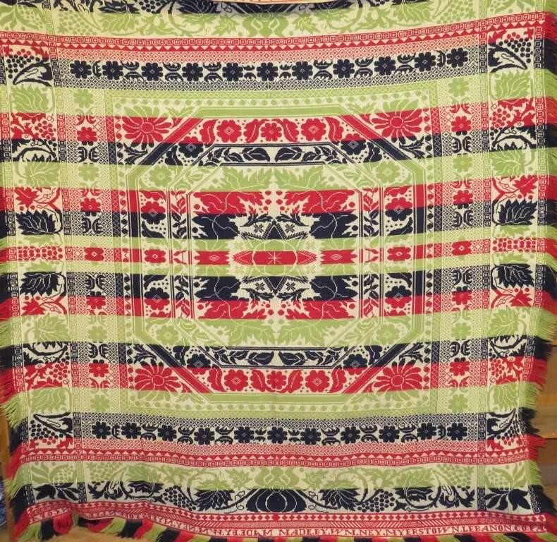 JACQUARD WOVEN COVERLET BY WM. NEY,