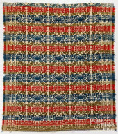 JACQUARD WOVEN COVERLET, DATED