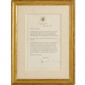 JACQUELINE KENNEDY, TYPED LETT