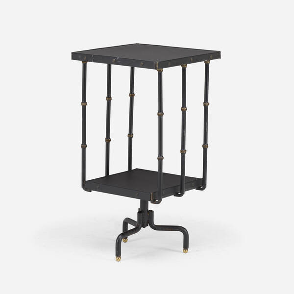 Jacques Adnet. Rotating book table.