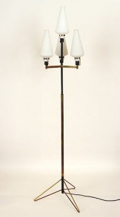 JACQUES ADNET STYLE BRASS BLAC