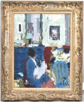 JACQUES BARTOLI "FEMME LISANT"