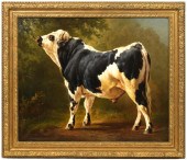 JACQUES BRASCASSAT OIL 'A BULL