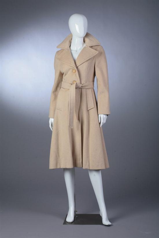 JACQUES HEIM BEIGE WOOL COAT.