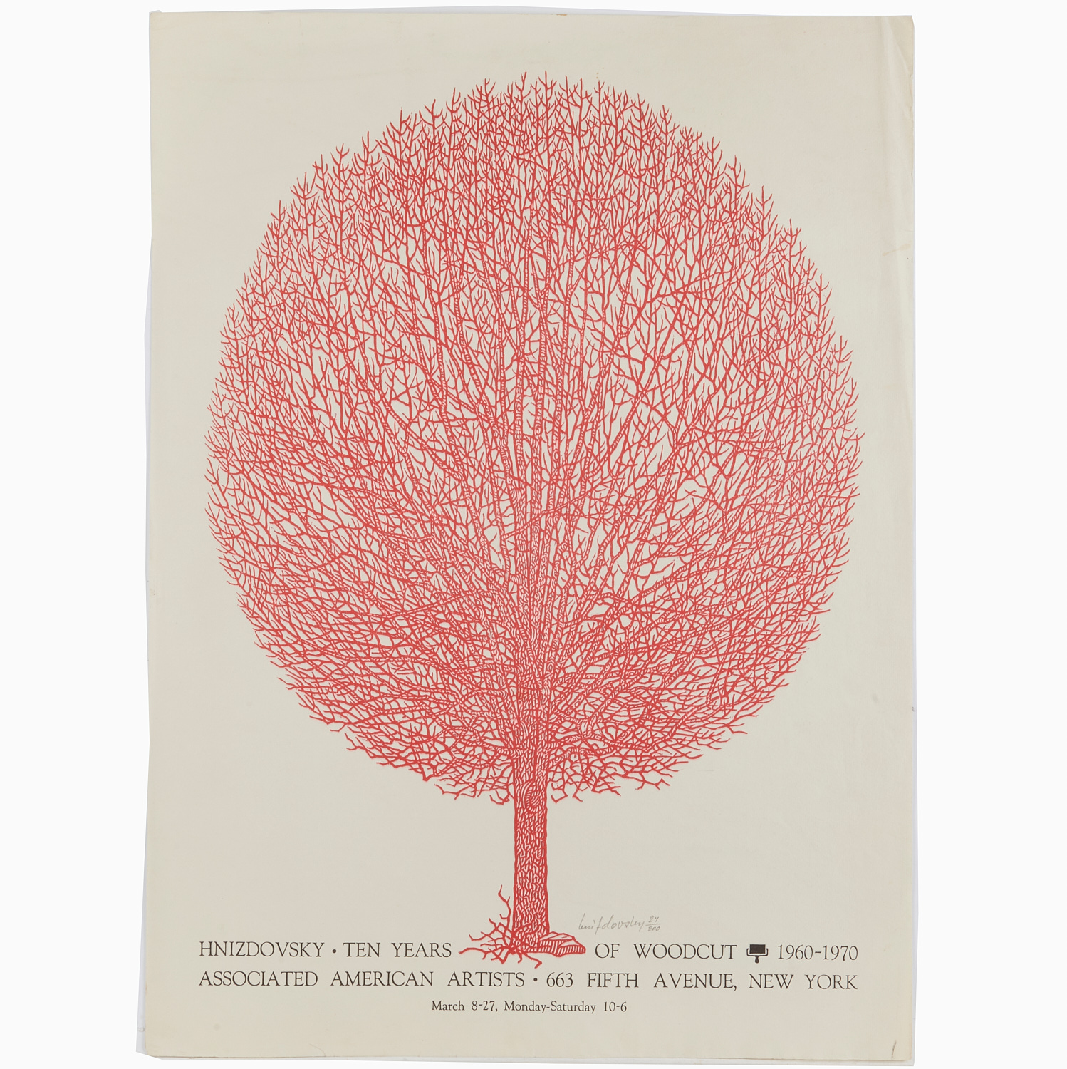 JACQUES HNIZDOVSKY, SIGNED PRINT