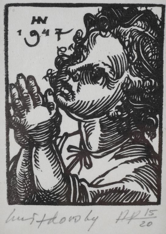 JACQUES HNIZDOVSKY, WOODCUT,