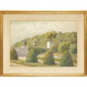 JACQUES L. AUBERT, WATERCOLOR