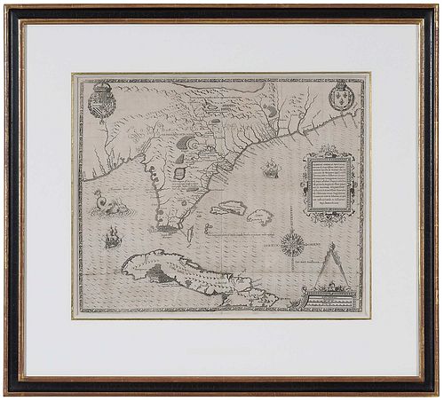 JACQUES LE MOYNE - 16TH CENTURY MAP