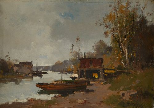 JACQUES LIEVIN RIVER LANDSCAPE