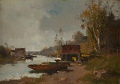 JACQUES LIEVIN RIVER LANDSCAPE