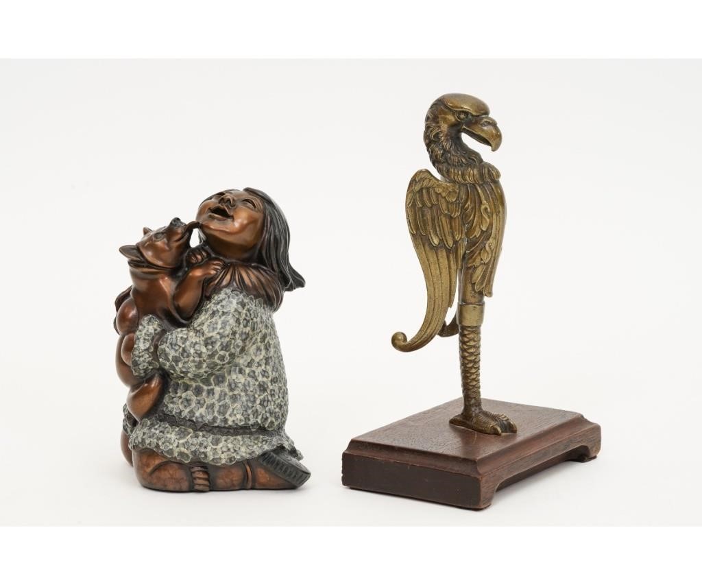 Jacques Mary Regat bronze figure of
