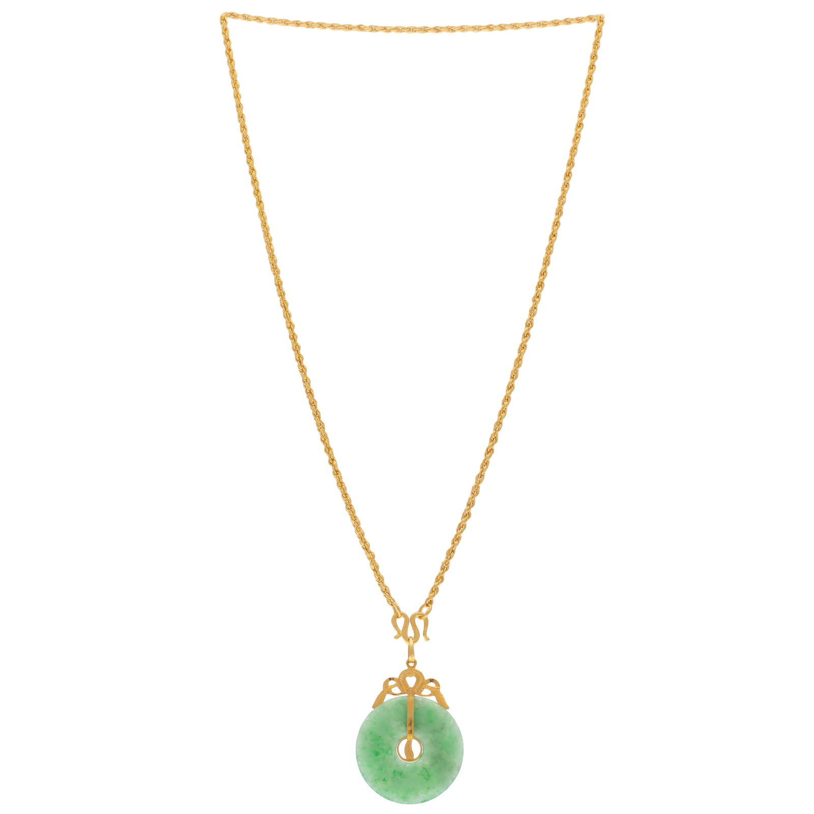 JADE, 24K, 14K YELLOW GOLD