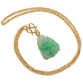 JADE, 24K YELLOW GOLD NECKLACE