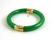 JADE AND FOURTEEN KARAT GOLD B