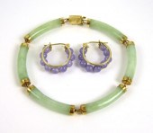 JADE AND FOURTEEN KARAT GOLD B