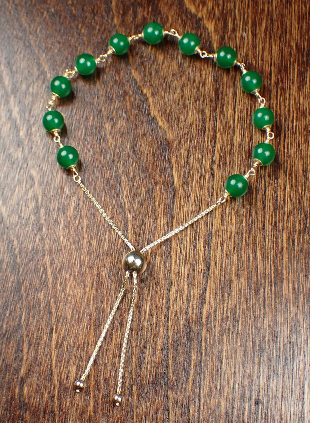 JADE AND GOLD ADJUSTABLE SIZE