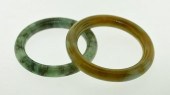 JADE BANGLESTwo jade bangles i