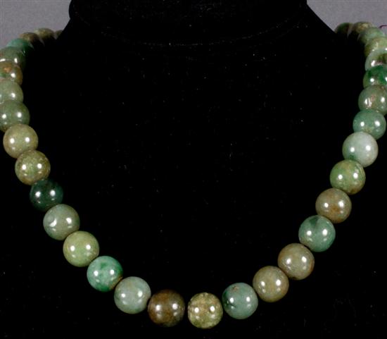 Jade bead necklace beads