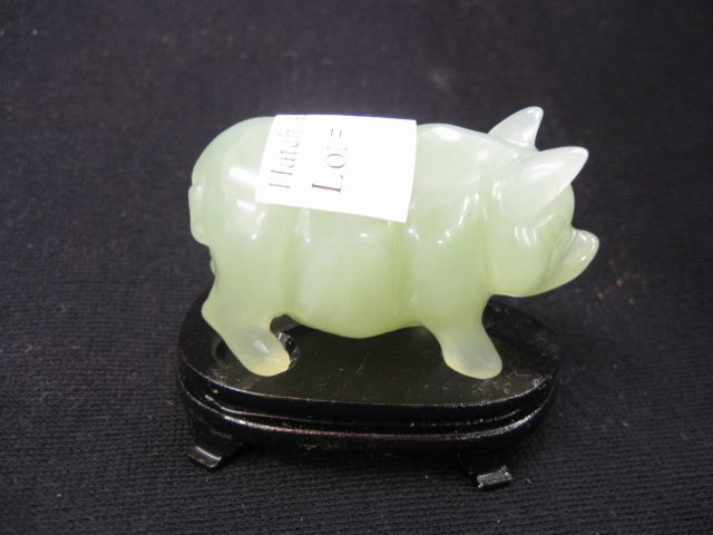 Jade Carved Figurine of a Pig 2