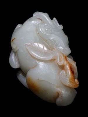 Jade Deer Qing Dynasty, very pale